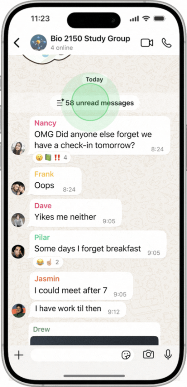 WhatsApp 推出懶人恩物 AI極速總結對話 一秒搞掂重要資訊