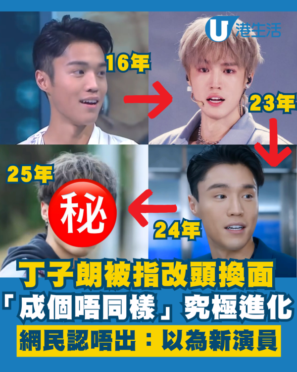 丁子朗被指改頭換面「成個唔同樣」 容貌究極進化令網民認唔出：以為新演員