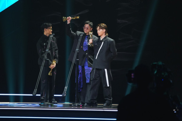 金曲獎2025得獎名單：《 演奏類最佳作曲人獎 》王育嘉、簡聿民、林均憲 - 參螺旋《幾何碼》（圖片來源：IG@gmamusic.official）