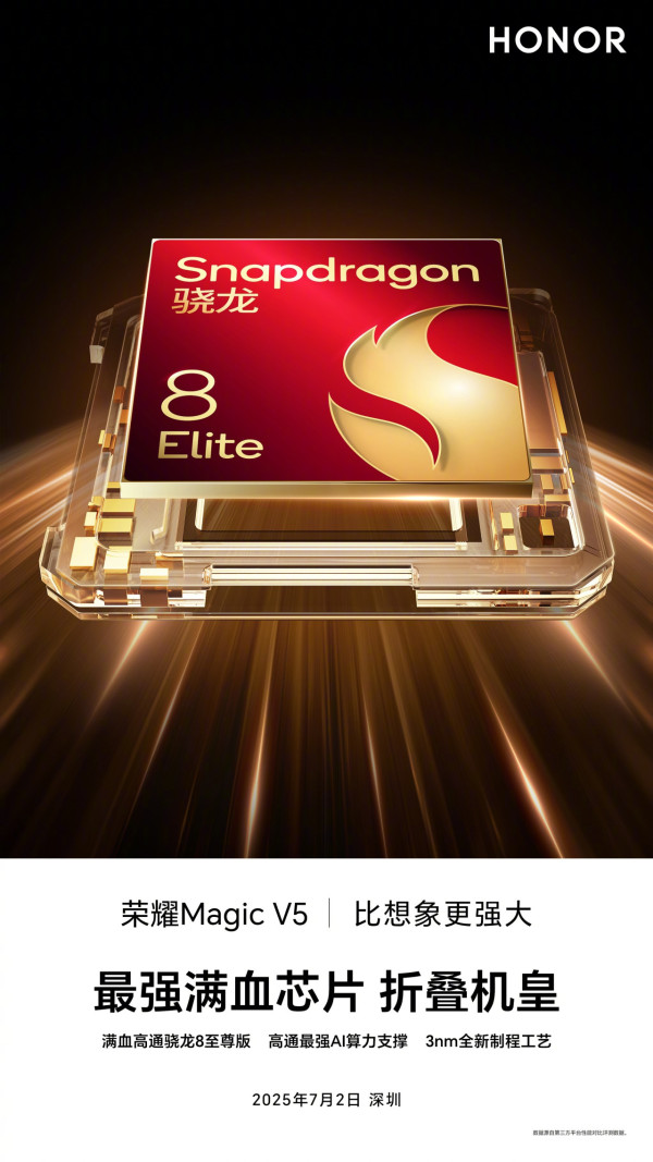 HONOR Magic V5 7月2日發佈，挑戰最薄摺疊機，硬撼 Samsung Fold 7【附7大熱門摺疊機厚度對比】