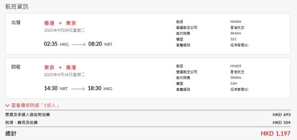 香港航空來回機票大劈價$120起！來回日本札幌人均低至$2,039 連23kg寄艙行李！
