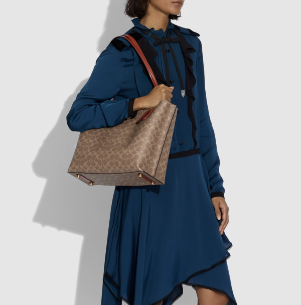 平價返工袋推薦｜Coach Willow Tote-Tan Rust 售價HK$4,300