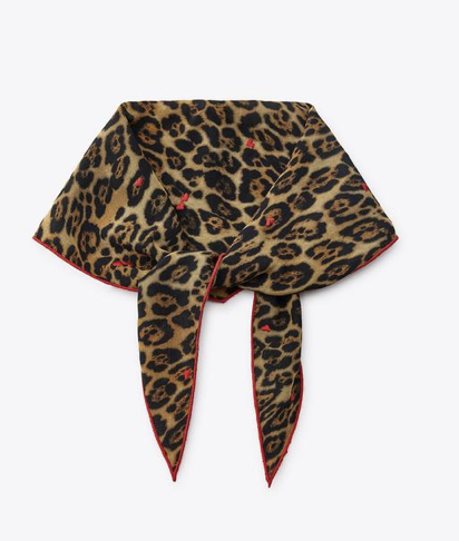 ANIMAL PRINT BANDANA WITH HEART EMBROIDERY 原價$169.00 折後$84.00