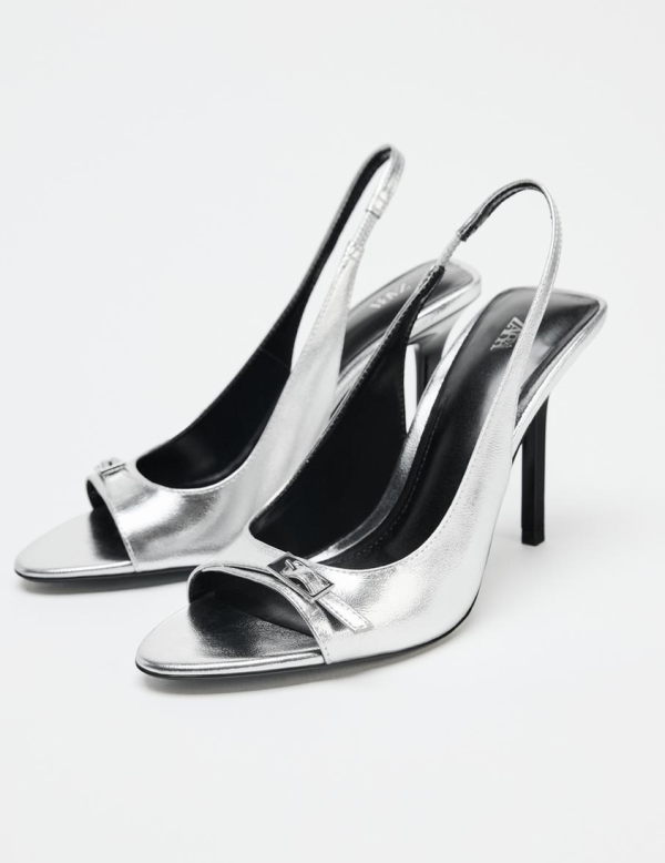 METALLIC HIGH-HEEL SANDALS 原價$239.00 折後$119.00