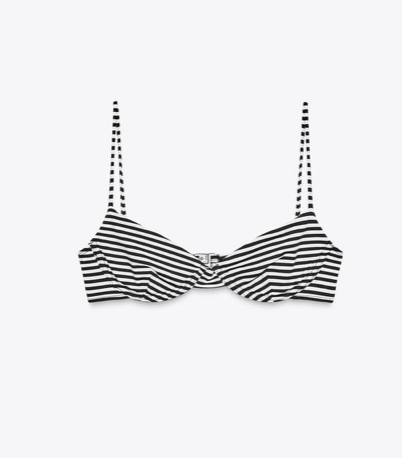STRIPED UNDERWIRED BIKINI TOP 原價$249.00 折後$124.00