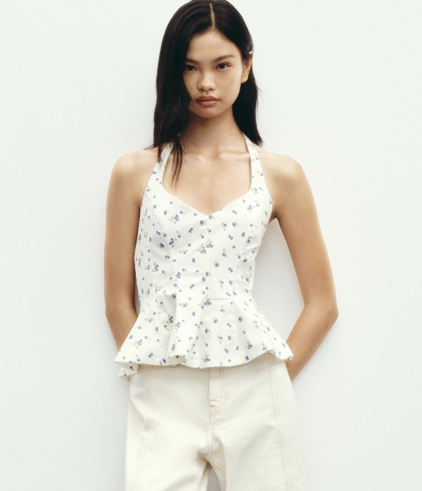 LEMON PRINT HALTER TIE TOP 原價$299.00 折後$149.00