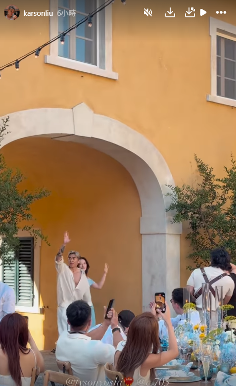 Tyson Yoshi意大利婚禮現場曝光，圖片來源︰IG@karsonliu。