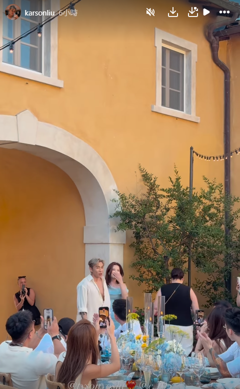 Tyson Yoshi意大利婚禮現場曝光，圖片來源︰IG@karsonliu。