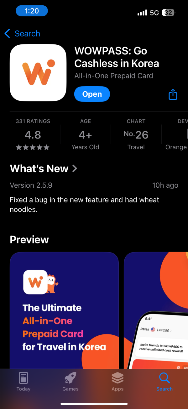 韓國旅行app（圖片來源：App Store截圖）