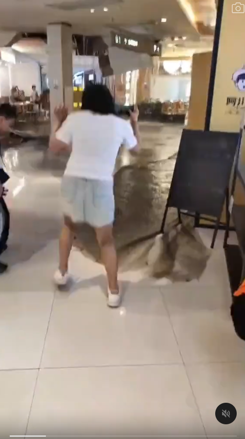 重慶商場暴雨後天花板坍塌 場面驚險 網民質疑：危急時刻仲掛住拍片？ 