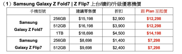SmarTone推出Samsung Galaxy Z Fold7/Flip7預訂優惠 機價折扣、容量升級兼享一年Disney+ 盡享5G AI體驗