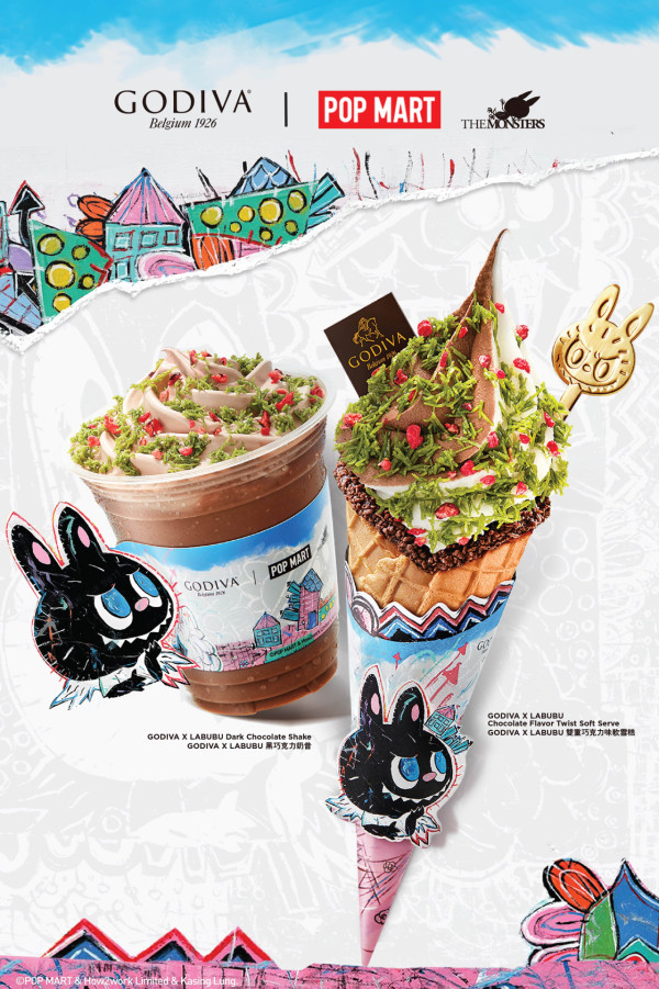 GODIVA X LABUBU 軟雪糕及奶昔聯乘系列隆重登場! 即睇發售詳情