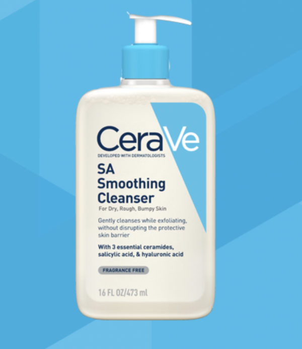 消除背部暗瘡｜CeraVe SA水楊酸去角質潔膚露