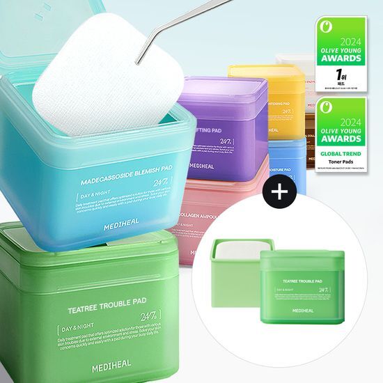 Olive Young必買護膚品｜MEDIHEAL Madecassoside Blemish Pad積雪草舒緩護膚棉片 約HK$162