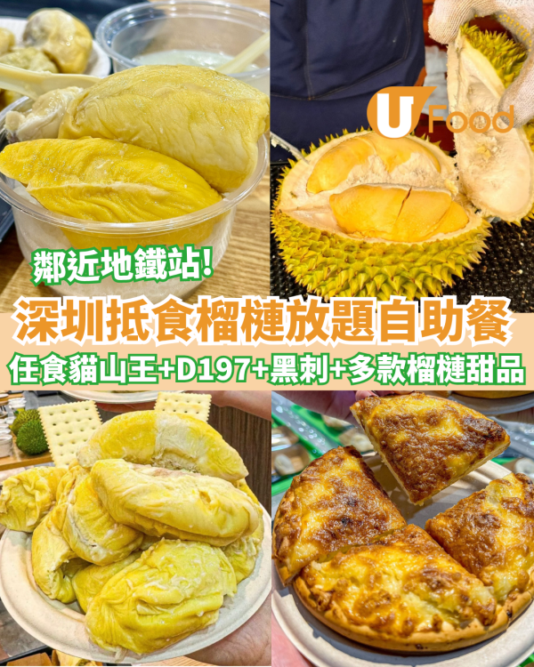 深圳抵食榴槤自助餐｜夜景高空酒店+任食馬來西亞貓山王+D197+黑刺+多款榴槤甜品