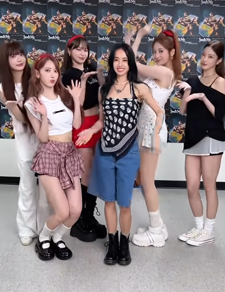 蔡依林與LE SSERAFIM一同合作(圖片來源：YouTube@jolim_cai)