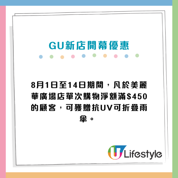 GU尖沙咀/九龍灣連開2間新店 最快8.1開幕推5大優惠全單減$20