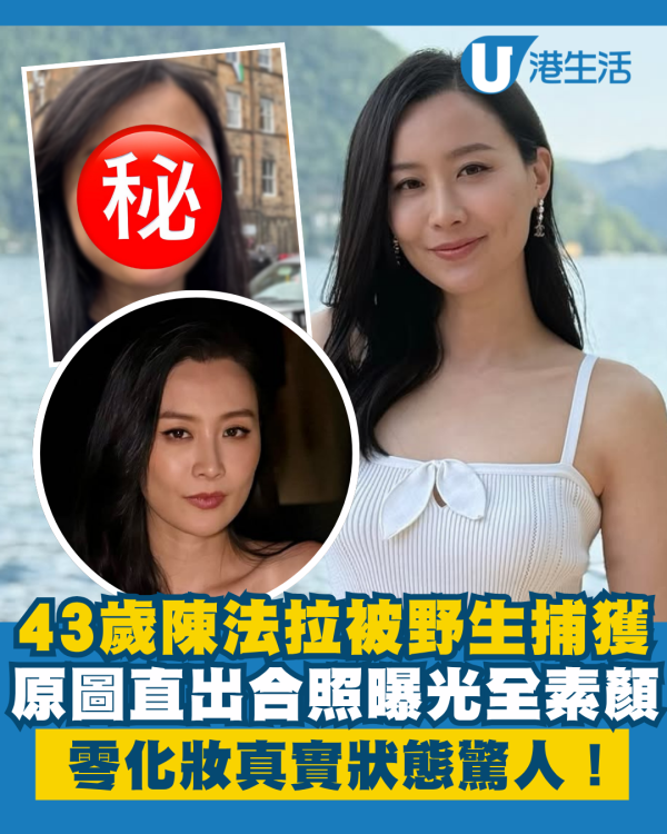 43歲陳法拉被野生捕獲全素顏合照 原圖直出零化妝真實狀態驚人