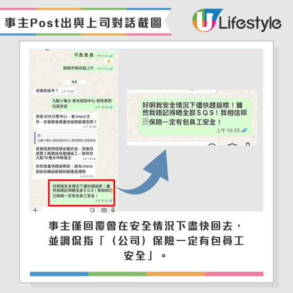 黑雨返工安排｜黑雨折返屋企遭上司追問？事主貼指引自辯 網民：唔識做人！附勞工處參考指引