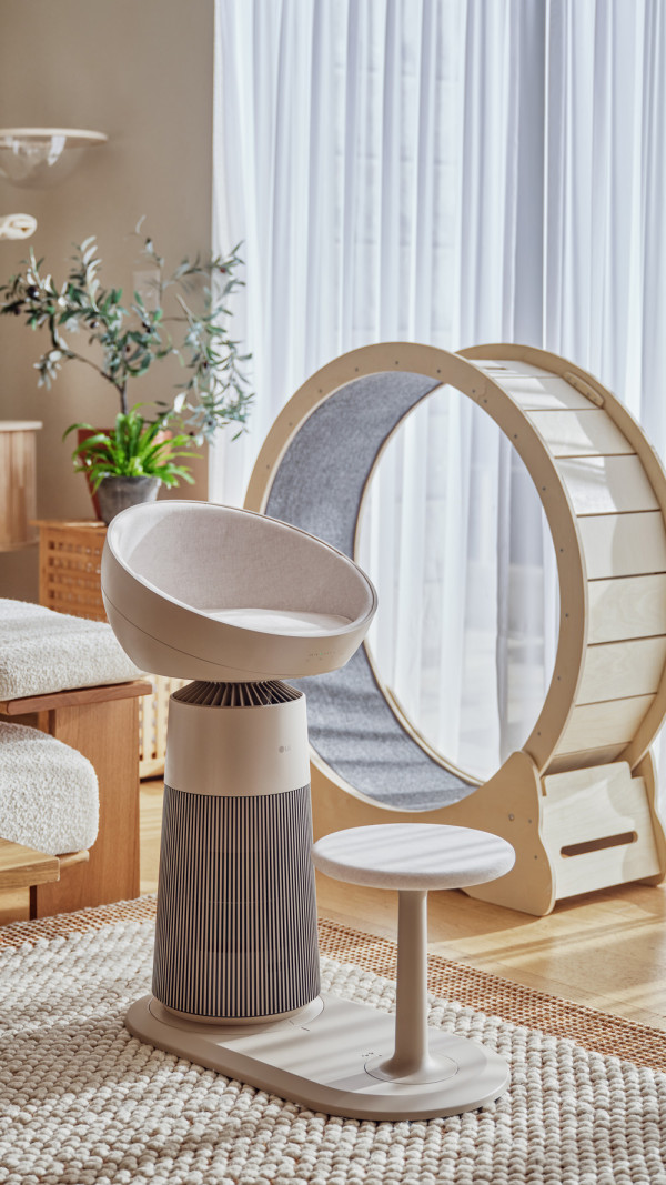 打造韓式喵界舒適圈！日本爆款「貓王椅」 LG PuriCare™ AeroCatTower登陸香港！