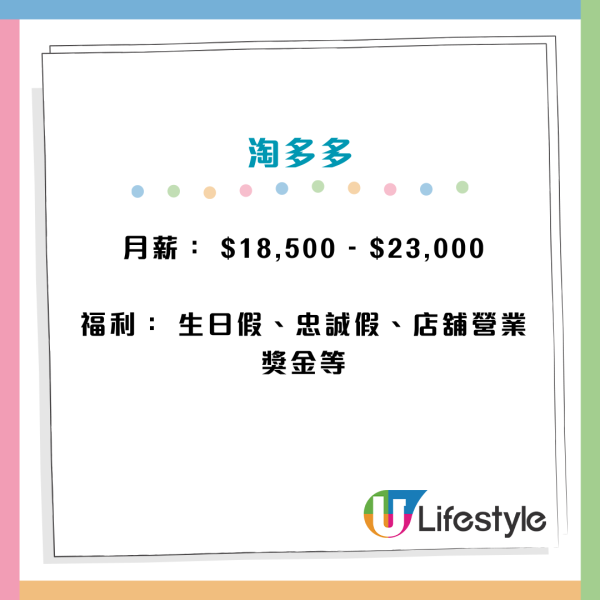 全港10大連鎖店人工月薪一覽！唐記包點一職位$32k？淘多多/文具佬過$20k