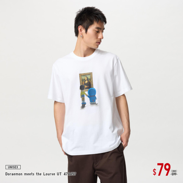 男女通用 Doraemon meets the Louvre UT$79
