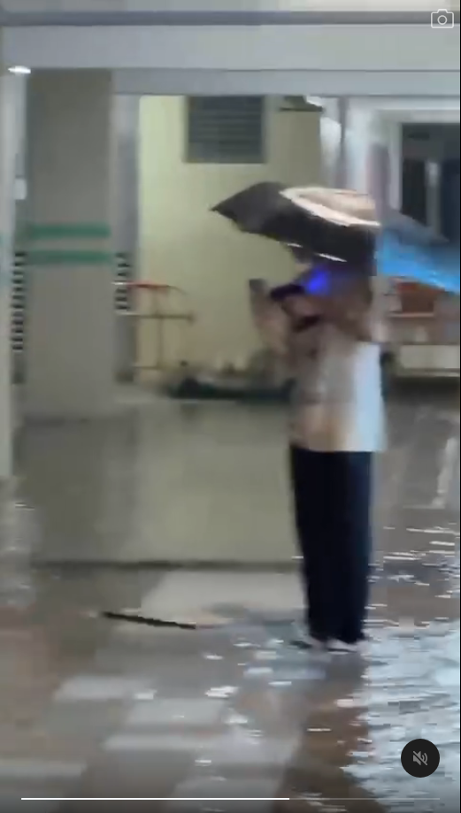 黑雨水浸｜愛民村暴雨下浸到變池塘！居民苦中作樂玩電子艇引圍觀