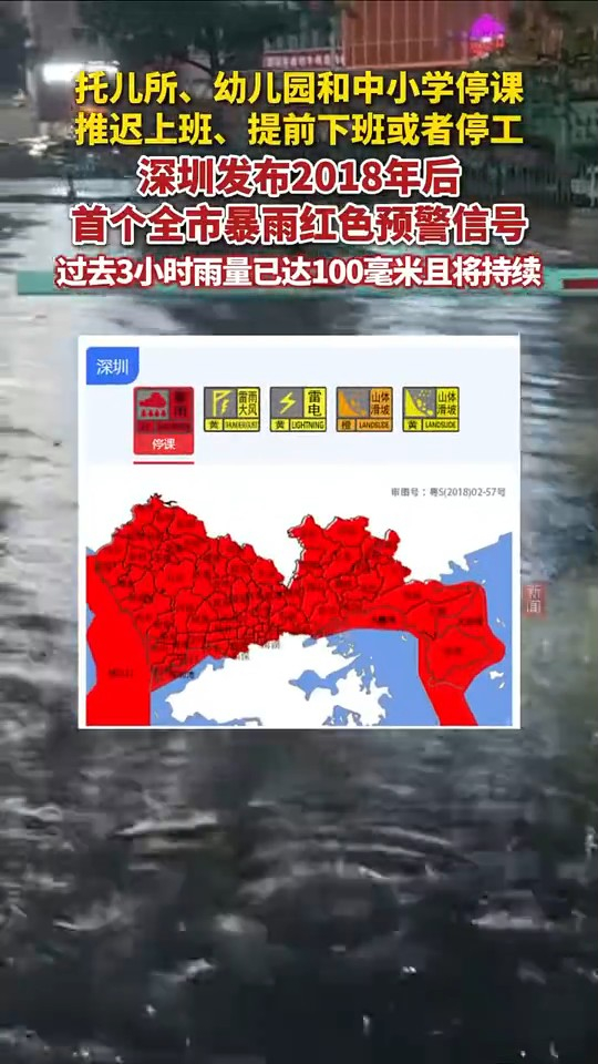 深圳暴雨預警「紅降黃」引熱議 打工仔羨慕港人：不會自動降級 