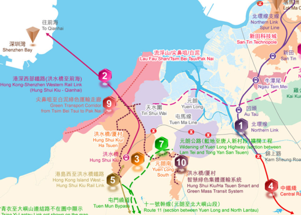 尖鼻咀至白泥自動捷運系統編號9（圖片︰北部都會區官網截圖）