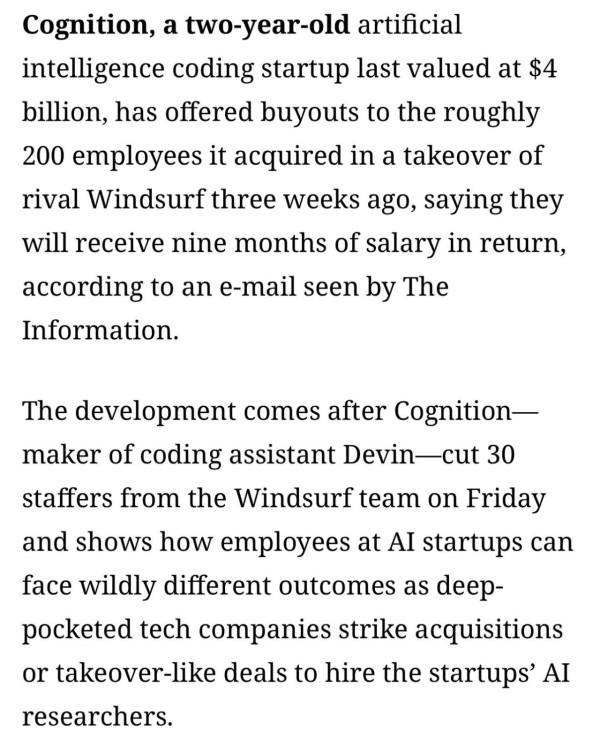 AI公司職場殘酷 9個月高薪補償抑或爆肝OT 百億科創公司員工難以抉擇