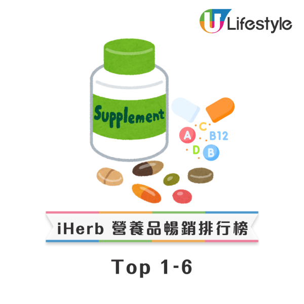 Supplement iHerb營養補充品暢銷榜Top12！$37起鈣片、維他命、褪黑激素