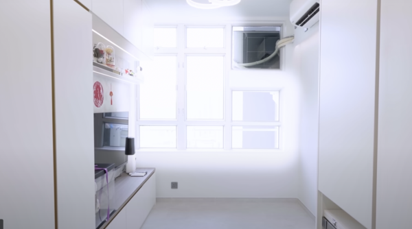 極簡純白美學！土瓜灣280呎居屋用隱藏式收納桌打造多元儲物釋放空間