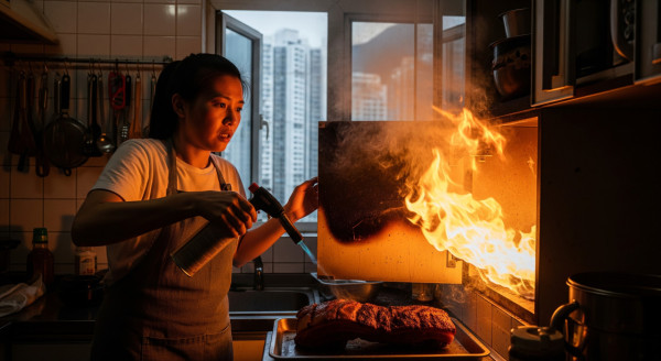 屯門43歲女廚房噴火槍燒豬肉搶火！面部二級燒傷送院  附燒傷急救處理方法