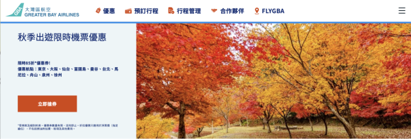 (圖片來源：大灣區航空截圖)
