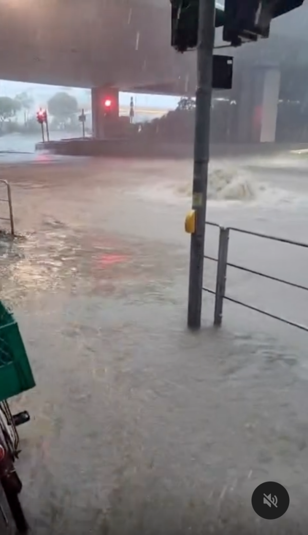 暴雨襲港 嚴重水浸加海水倒灌 網民：水街變真水街