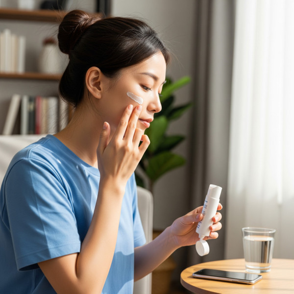 無論是在旅途中或在家，剛脫毛的皮膚在最初的24小時內都較易受陽光傷害，因此應定期塗抹防曬霜。（AI製圖）