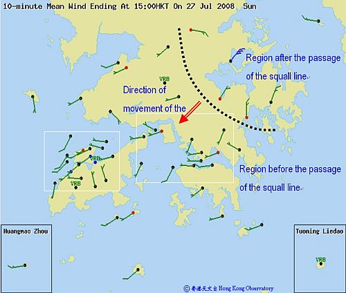 天文台分析「颮線」從西邊橫過香港 橫掃之處料造成2大影響