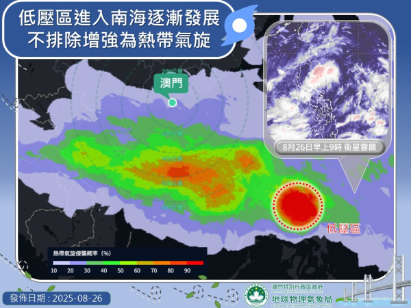 打風？低壓區「可能發展為熱帶氣旋」天文台調整預測料強度存變數