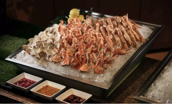 香格里拉自助餐買二送一  松葉蟹+醉蝦+大閘蟹+蟹黃粥