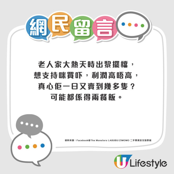 荃灣天橋伯伯賣Labubu黏土公仔 每隻$80路人幫襯讚有市場觸覺