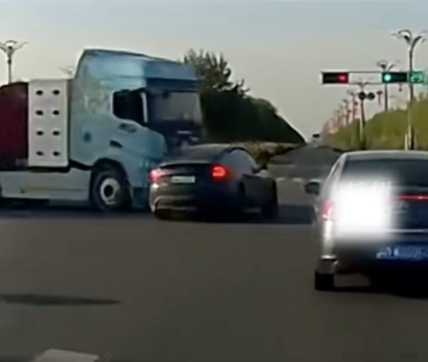 Tesla重大意外 大貨車高速撞擊Model Y 車主保命全靠...