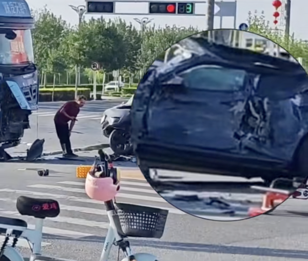 Tesla重大意外 大貨車高速撞擊Model Y 車主保命全靠...