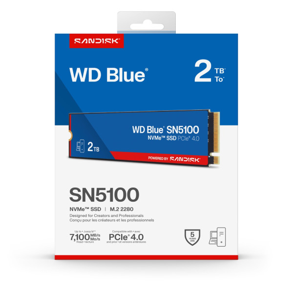 Sandisk香港開售WD Blue SN5100 SSD 針對AI及創作者加速工作流程 $489 起