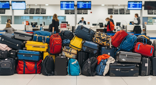 旅遊達人必學！行李箱三色地雷，讓你不再拿錯行李！(AI圖片)