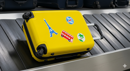 旅遊達人必學!行李箱三色地雷,讓你不再拿錯行李!(AI圖片) 旅遊達人必學!行李箱三色地雷,讓你不再拿錯行李!(AI圖片)