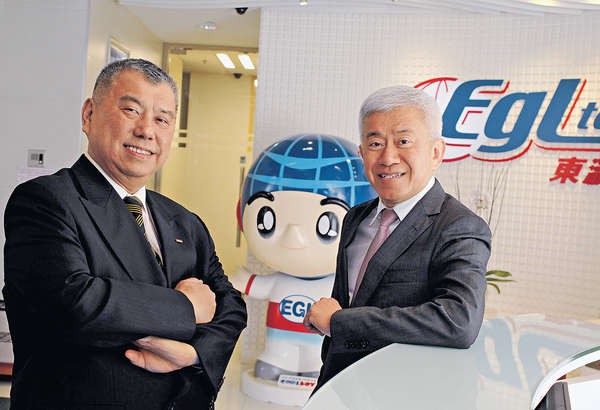 東瀛遊主席兼執行董事袁文英（左）及執行董事禤國全（右）均由導遊做起。（圖片︰HKET）