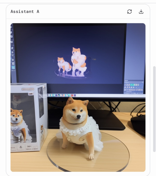 AI figure-寵物圖片製作（圖片︰記者實試截圖）