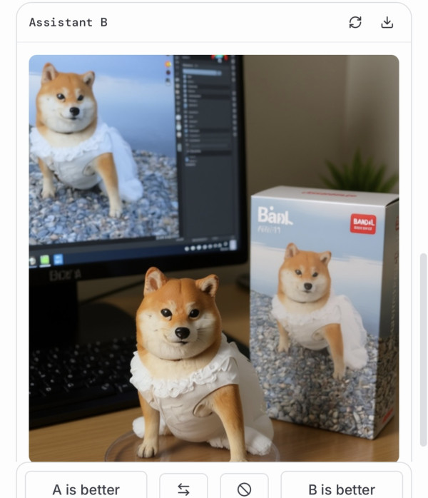 AI figure-寵物圖片製作（圖片︰記者實試截圖）