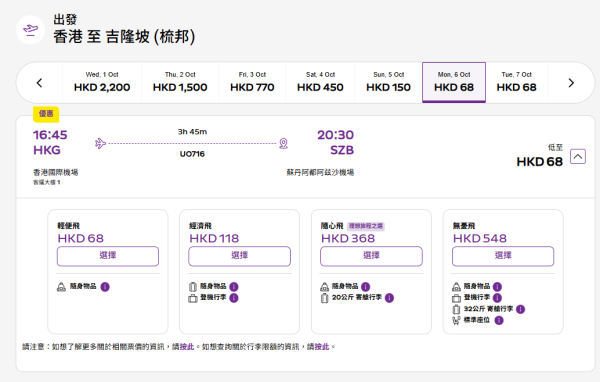 香港快運航空限時馬來西亞機票優惠！最平起飛沙巴、吉隆坡 