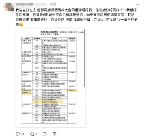 外勞小巴司機揸車聽抖音 普通話呼喝態度惡劣 乘客投訴公司僅7字回應